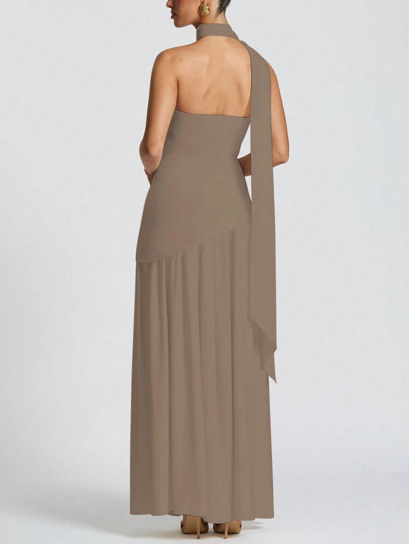 Vestido Midi Bodycon de Gola Alta - Kim