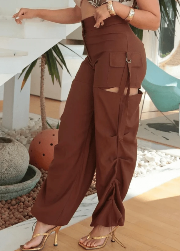 Calça Cargo com Abertura Lateral