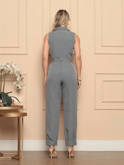 Macacão em Alfaiataria com Cinto