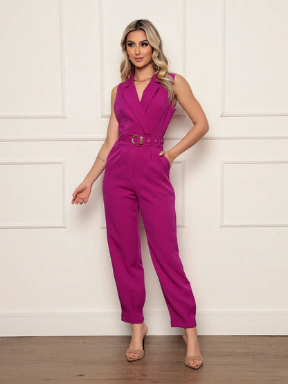 Macacão em Alfaiataria com Cinto