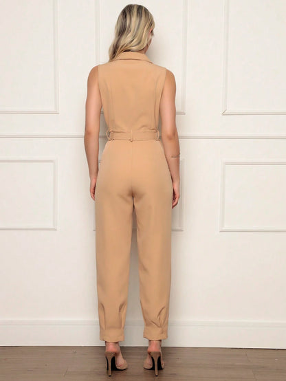 Macacão em Alfaiataria com Cinto