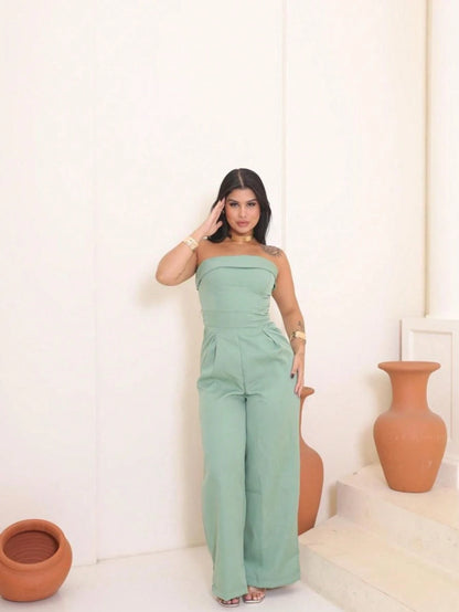 Macacão Dayana Alfaiataria com Bojo