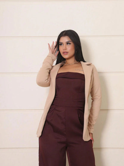 Macacão Dayana Alfaiataria com Bojo