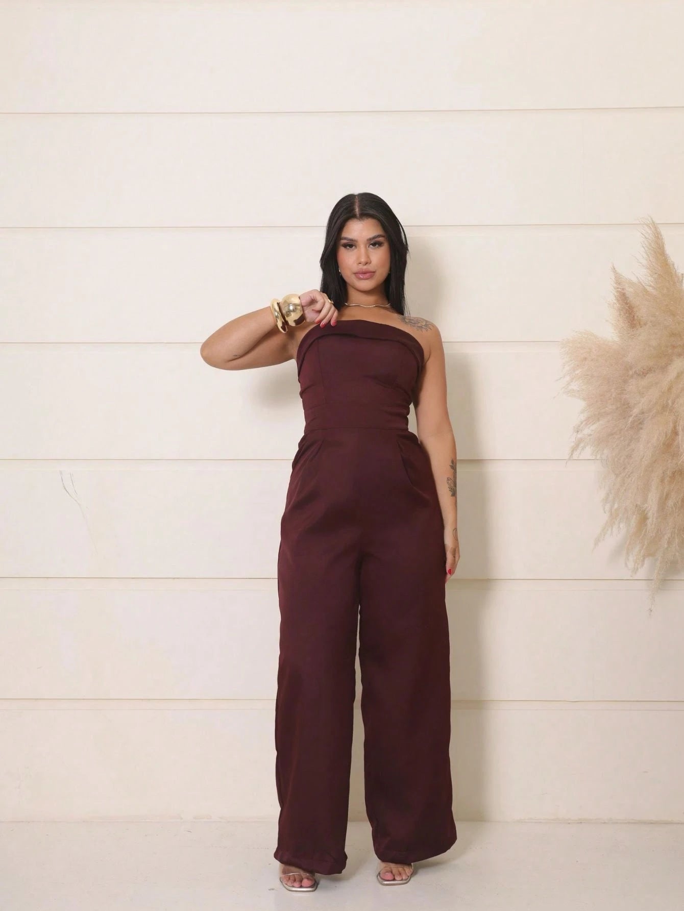 Macacão Dayana Alfaiataria com Bojo