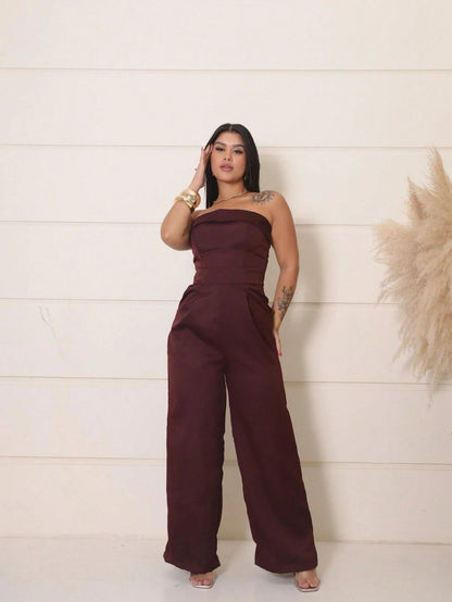 Macacão Dayana Alfaiataria com Bojo