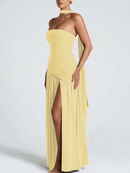 Vestido Midi Bodycon de Gola Alta - Kim