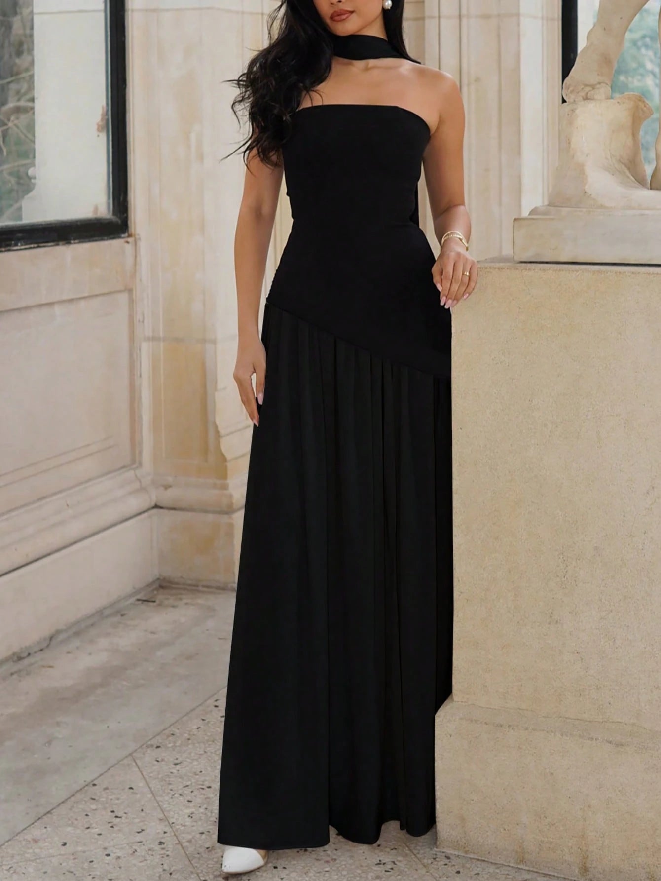 Vestido Midi Bodycon de Gola Alta - Kim