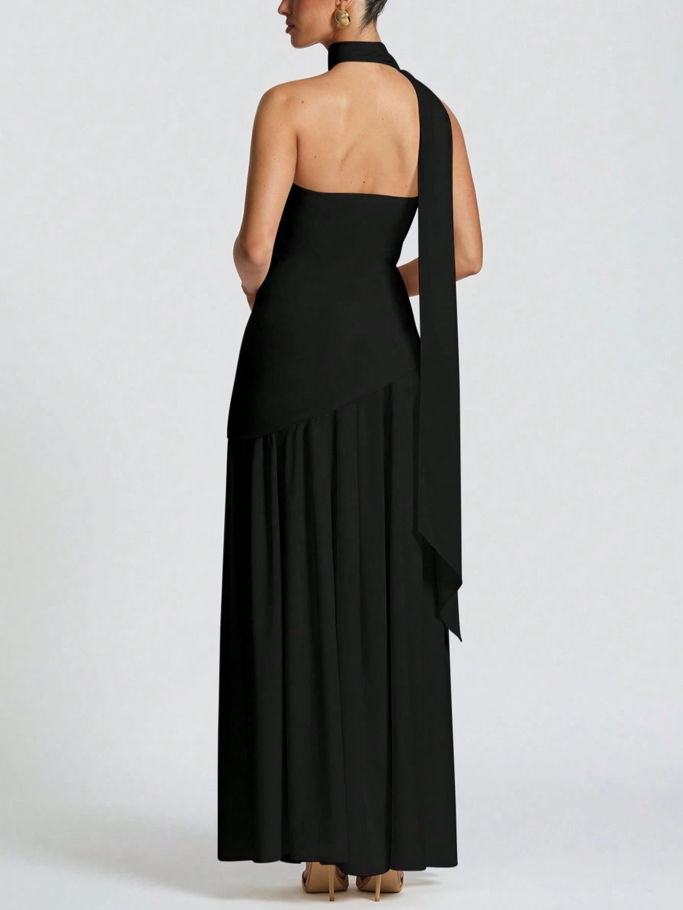 Vestido Midi Bodycon de Gola Alta - Kim