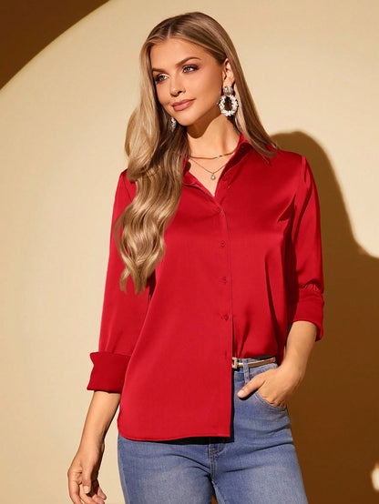 Camisa Social em Cetim