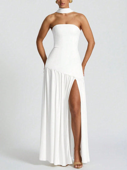 Vestido Midi Bodycon de Gola Alta - Kim