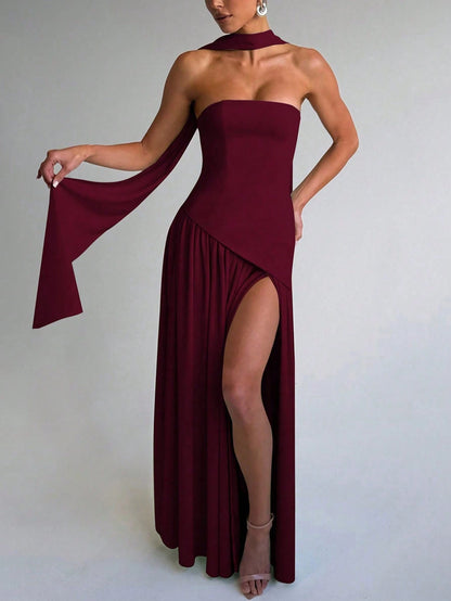 Vestido Midi Bodycon de Gola Alta - Kim