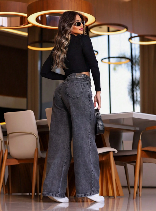 Calça Jeans Wide Leg