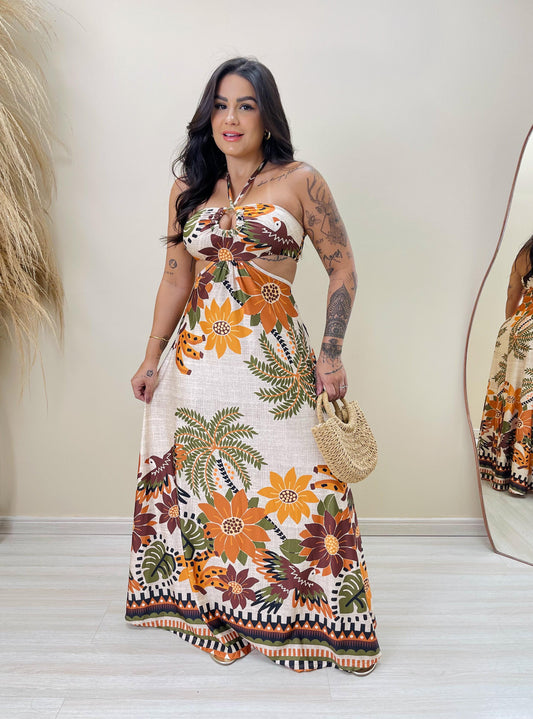 Vestido Sol do Cerrado Longo