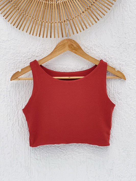 Cropped Aura Terracota