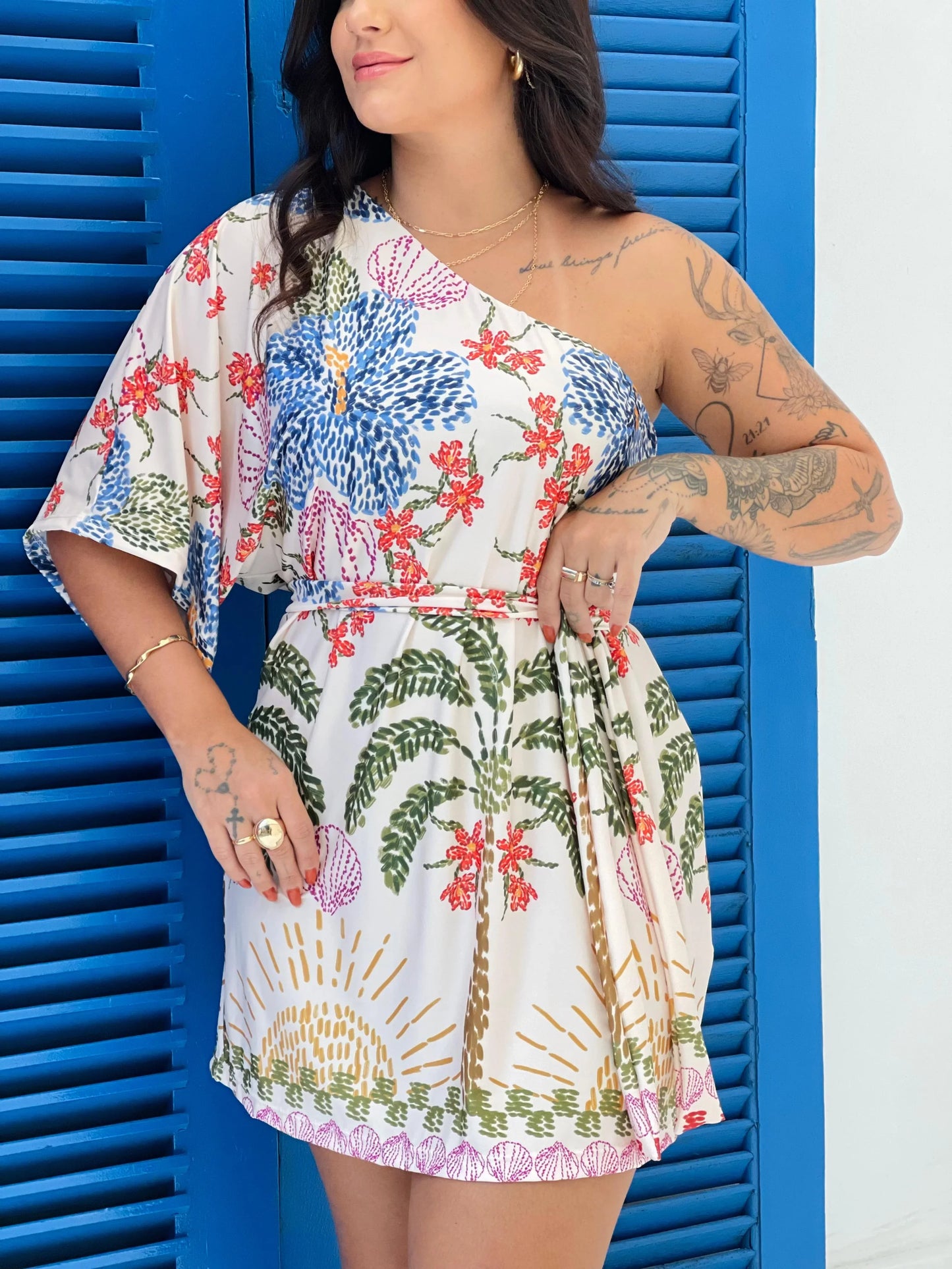Vestido Jardim Pontilista