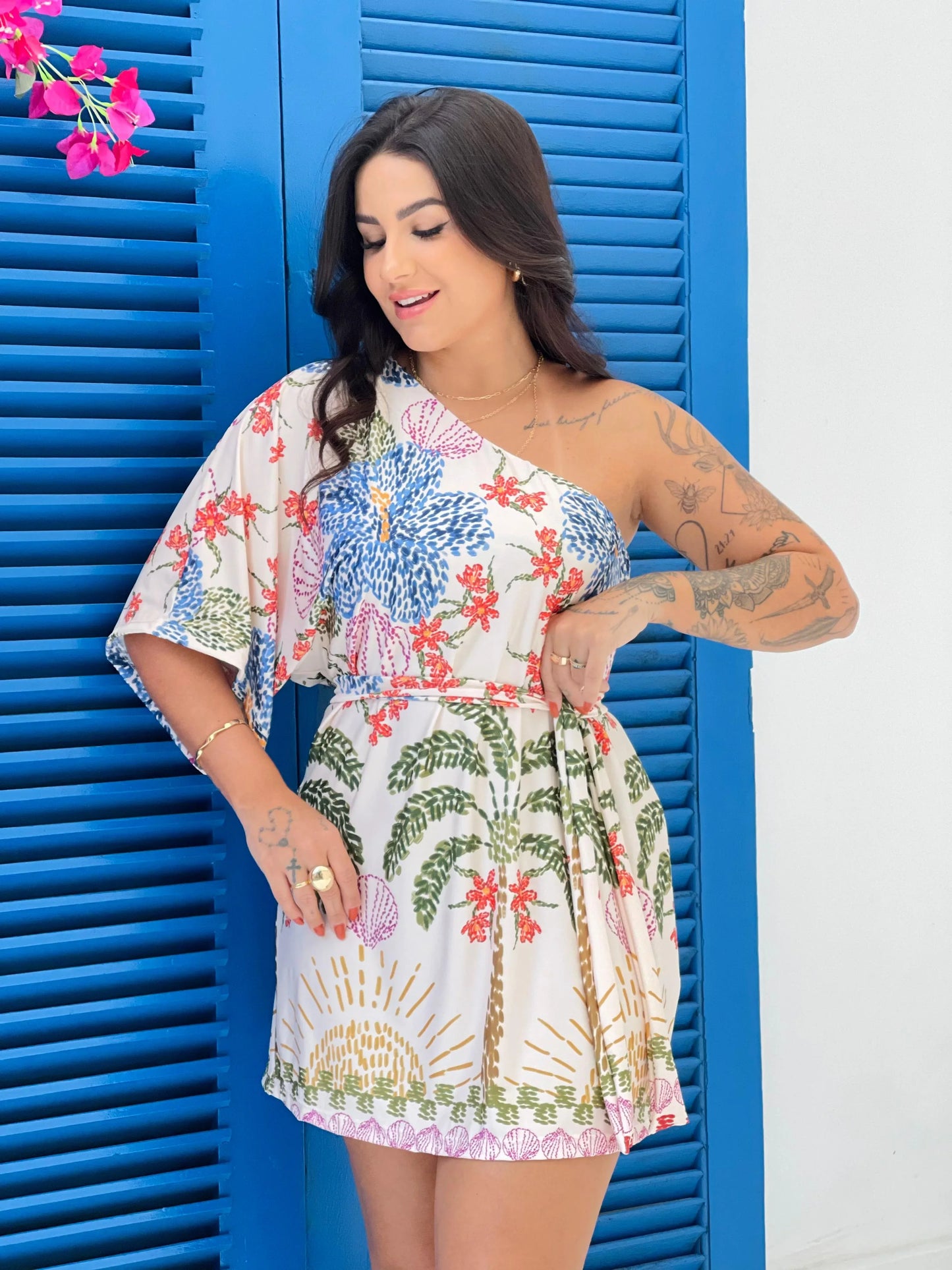Vestido Jardim Pontilista