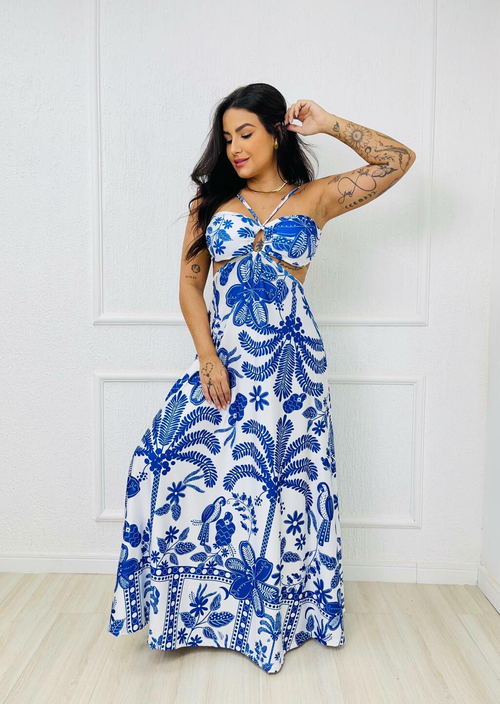 Vestido Mediterrâneo Eleganza