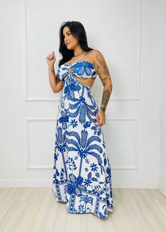 Vestido Mediterrâneo Eleganza