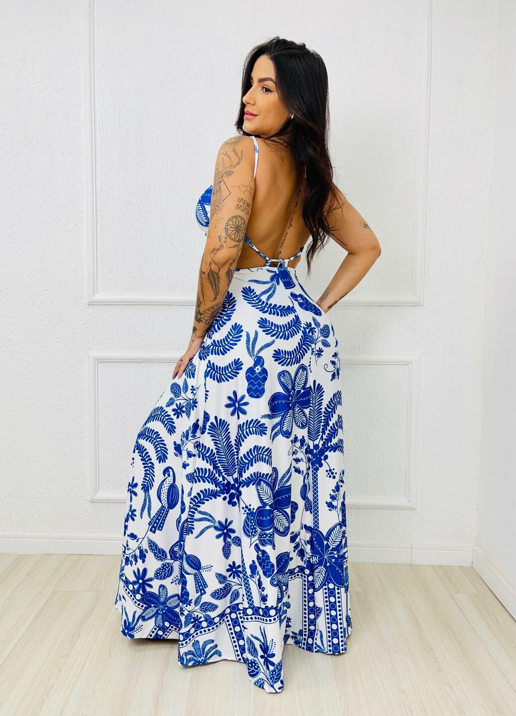 Vestido Mediterrâneo Eleganza